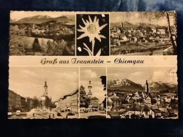 postcard showing Traunstein, Bavaria, Germany